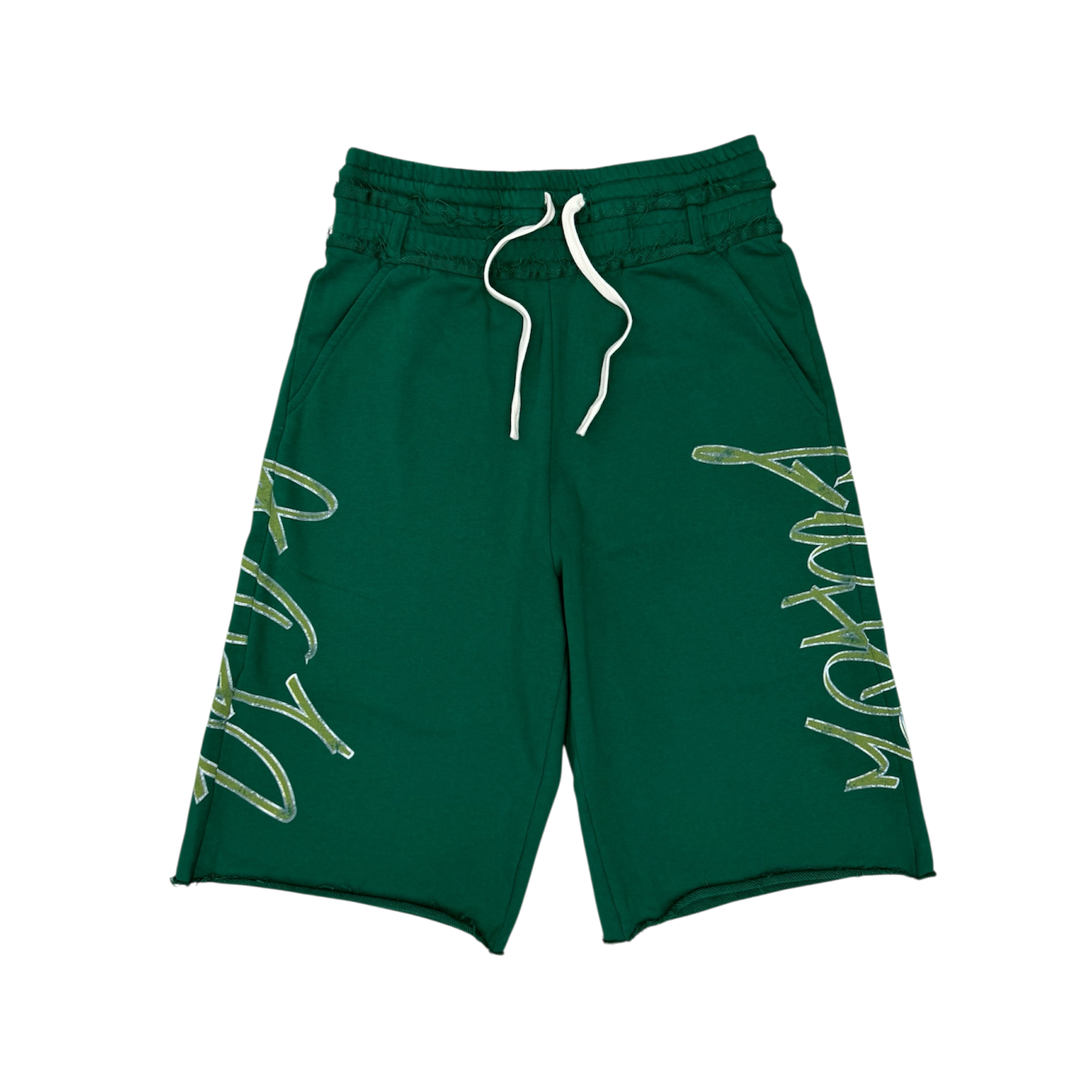 slimey green seven five shorts